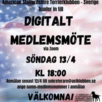 Välkommen på digitalt medlemsmöte!